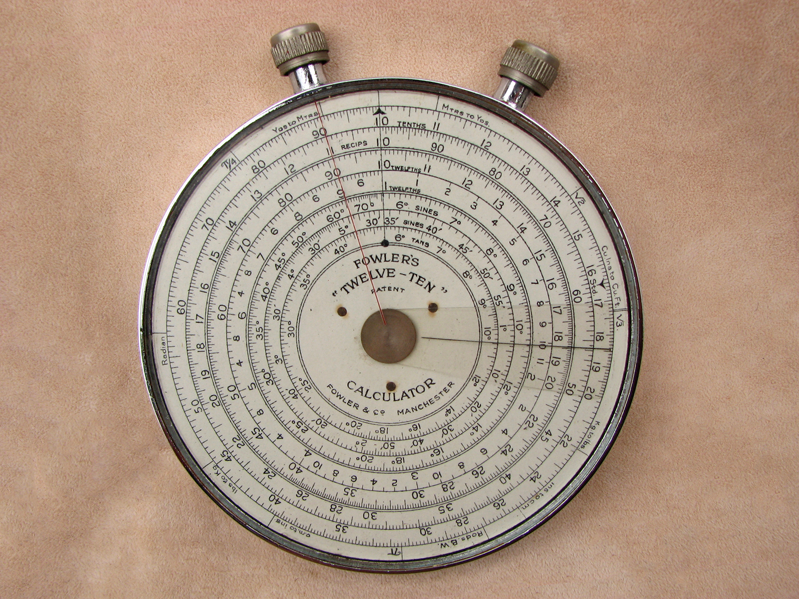 Fowlers Twelve Ten architects calculator in special presentation case